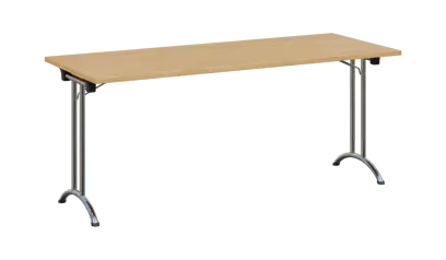 SLC 180 chrom skládací jednací stůl 1800x700, deska 25 mm, podnož chrom, deska javor horský